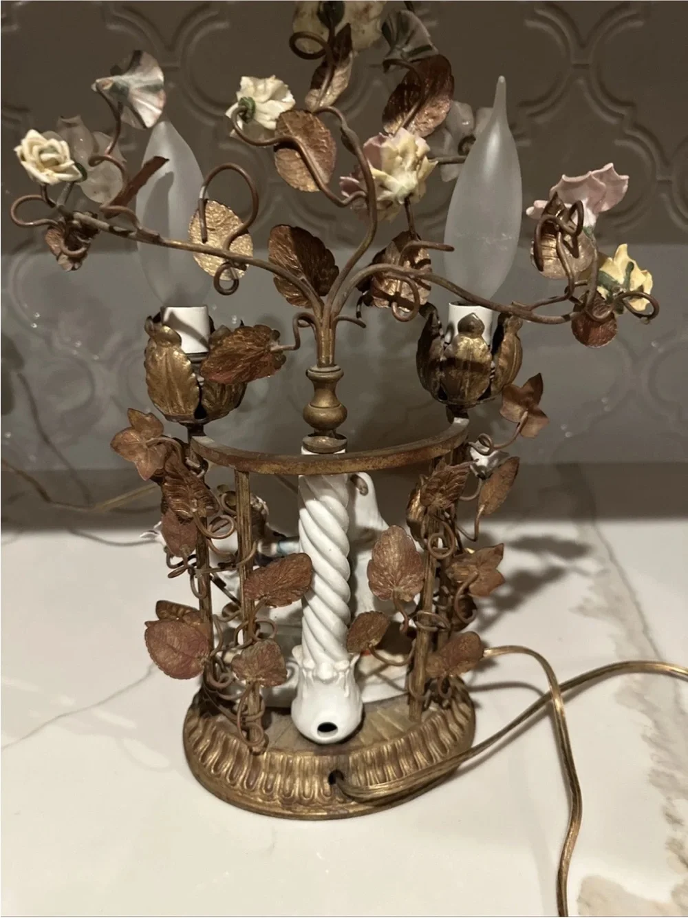 vintage porcelain sculptural lamp - Collection Master Piece